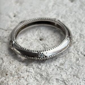 Sterling Silver Ring with Cubic Zirconia Accents